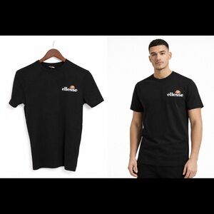 Ellesse Black Logo T-Shirt Men’s Classic Athletic Tee Small NWT